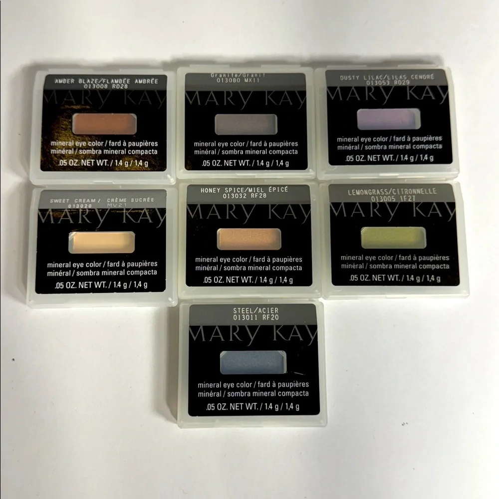 Mary Kay Mineral Eye Color Collection .05 oz/1.4g Lot of 7 Shades